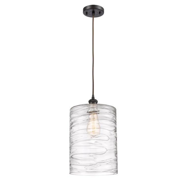 Ballston Mini Pendant Light in Oil Rubbed Bronze with Drum Shade