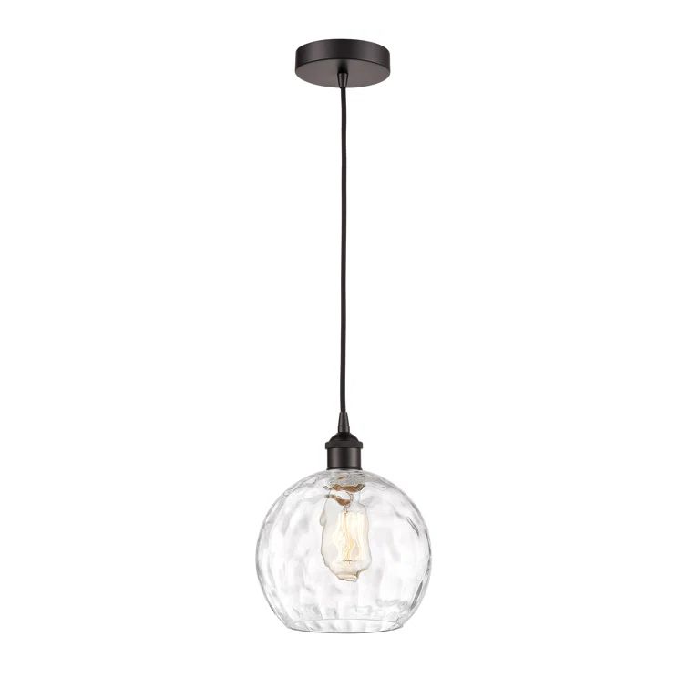 Athens Oil Rubbed Bronze Mini Pendant with Clear Glass Globe Shade