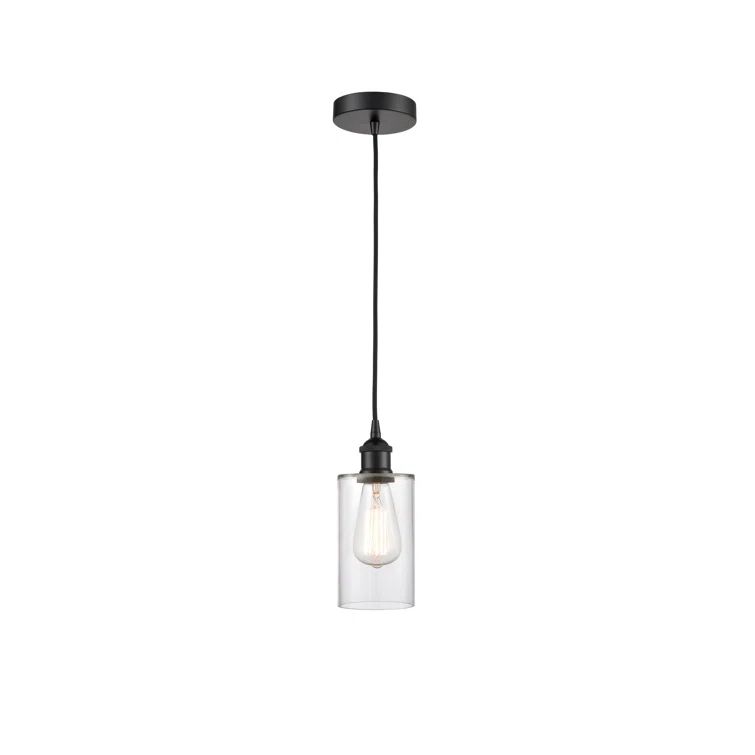 Edison Mini Drum 10" Matte Black LED Pendant Light
