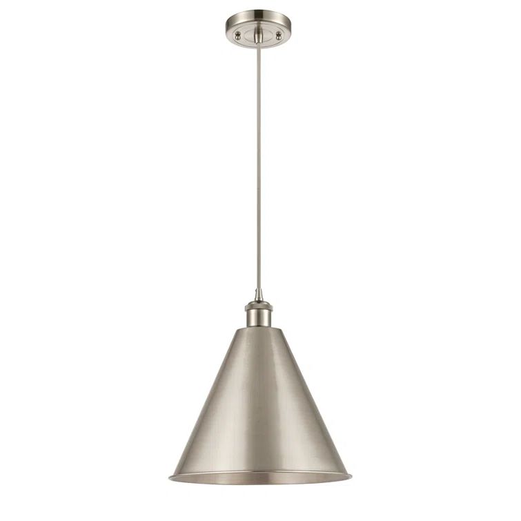 Ballston Cone 18.75'' Mini Pendant Light in Brushed Satin Nickel