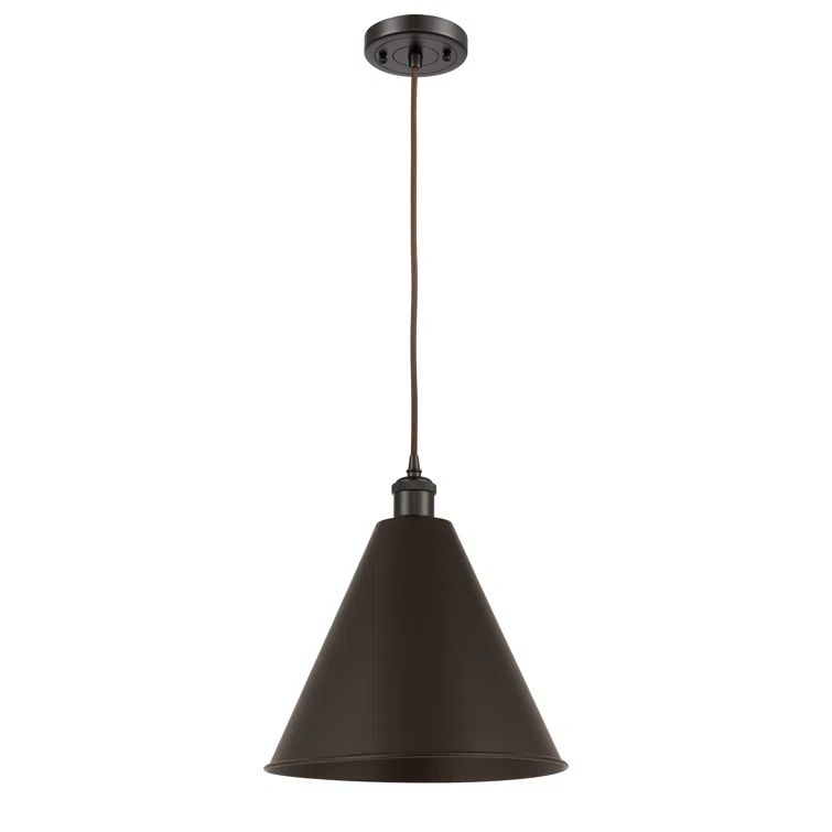 Ballston Cone 18.75" Polished Nickel Mini Pendant Light