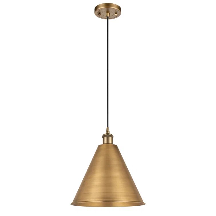 Ballston 18.75'' Matte Black and Brass Mini Drop Pendant