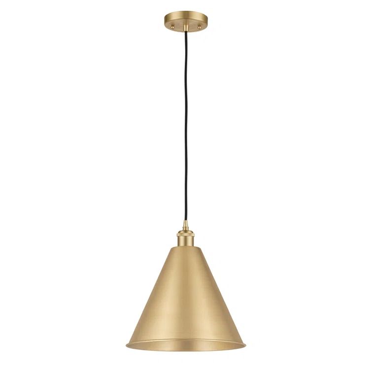 Satin Gold Ballston Cone 1-Light Mini Pendant