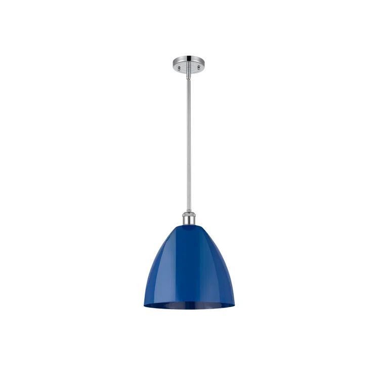 Polished Chrome Plymouth Dome 12" Pendant with Adjustable Height