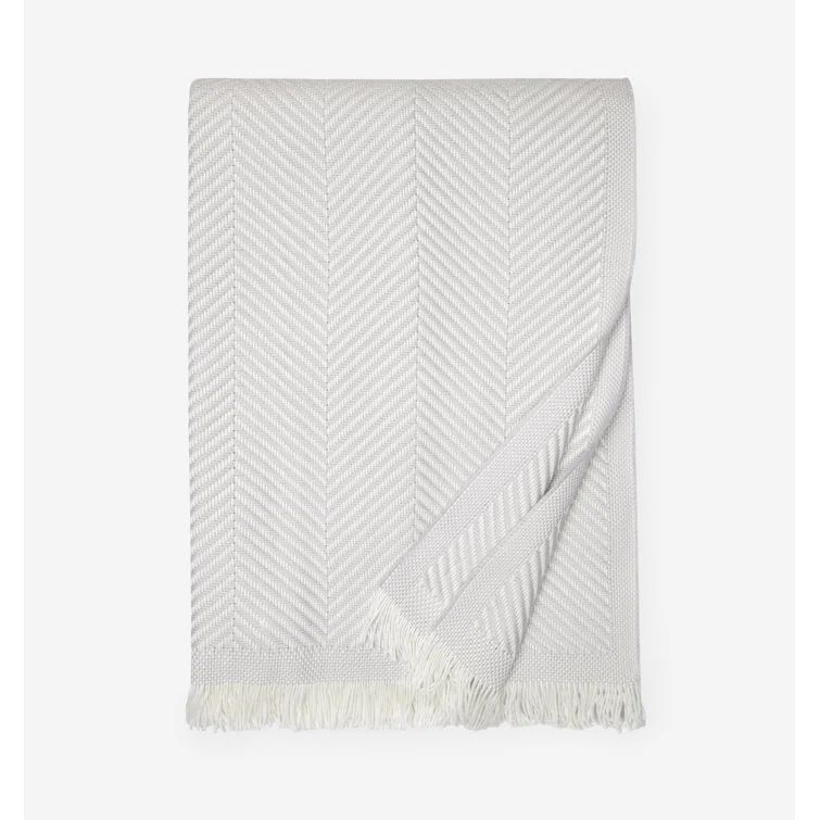 Gray Cotton Bohemian Fringe Throw Blanket