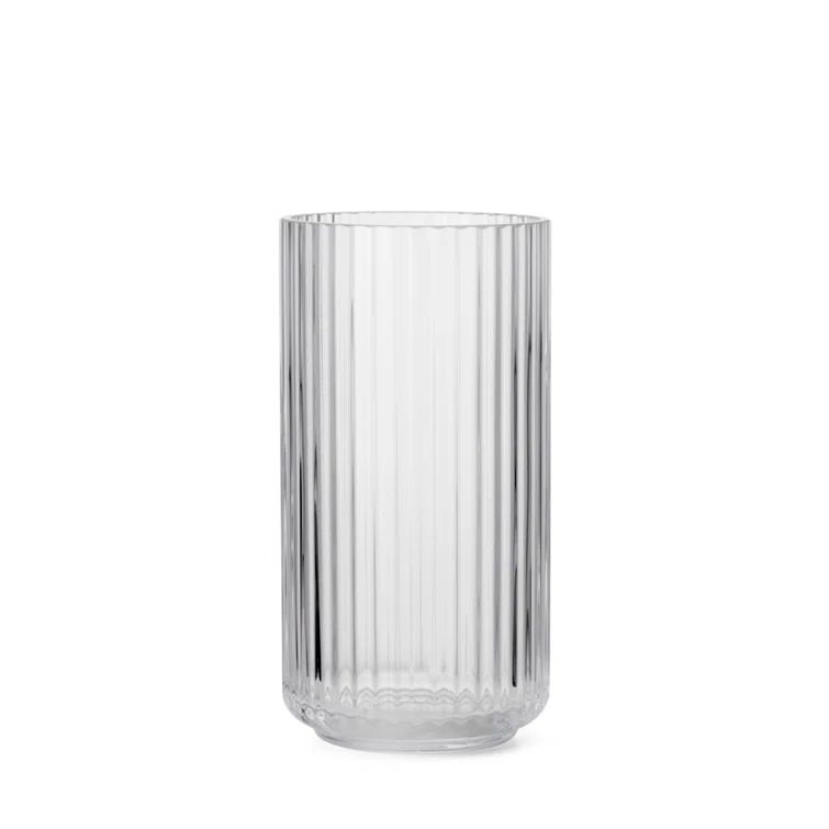 Elegant White Porcelain Fluted Table Vase