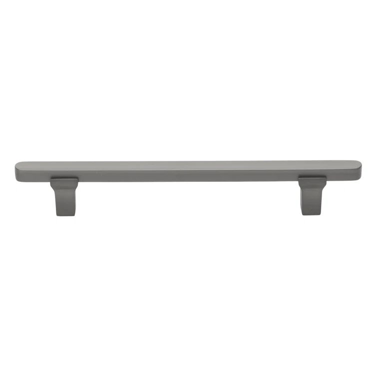 Matte Nickel Modern Flat Bar Pull with Mounting Hardware