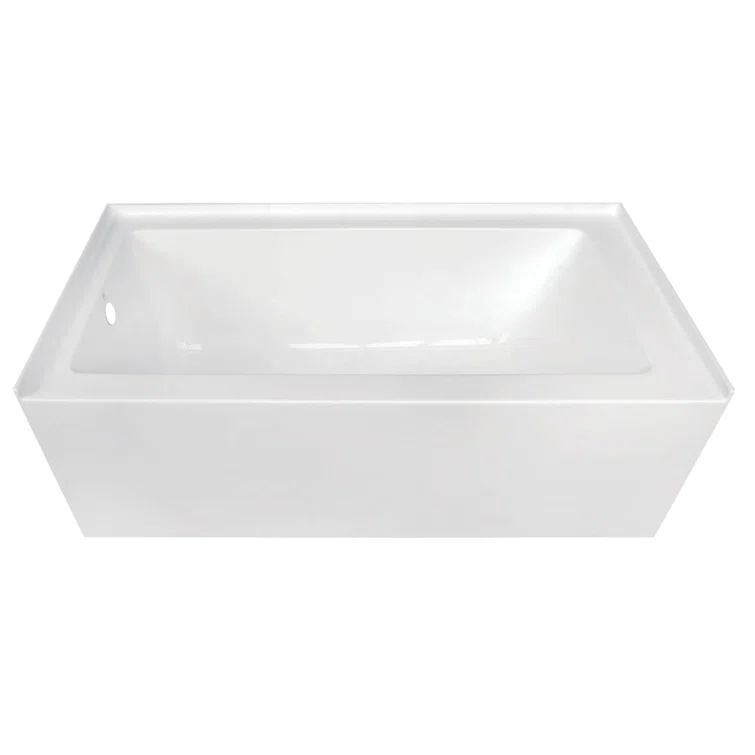 Aqua Eden 60" White Acrylic Alcove Bathtub with Left Drain