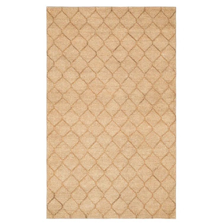 Ivory Braided Handwoven Jute Rectangular 4' x 6' Rug