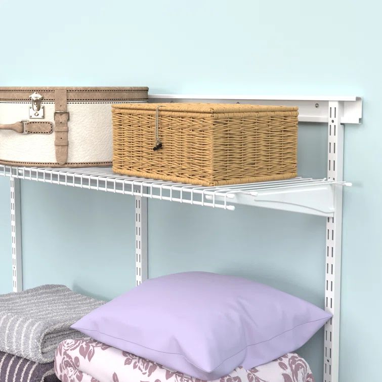 White Steel 12-Inch Shelf Bracket