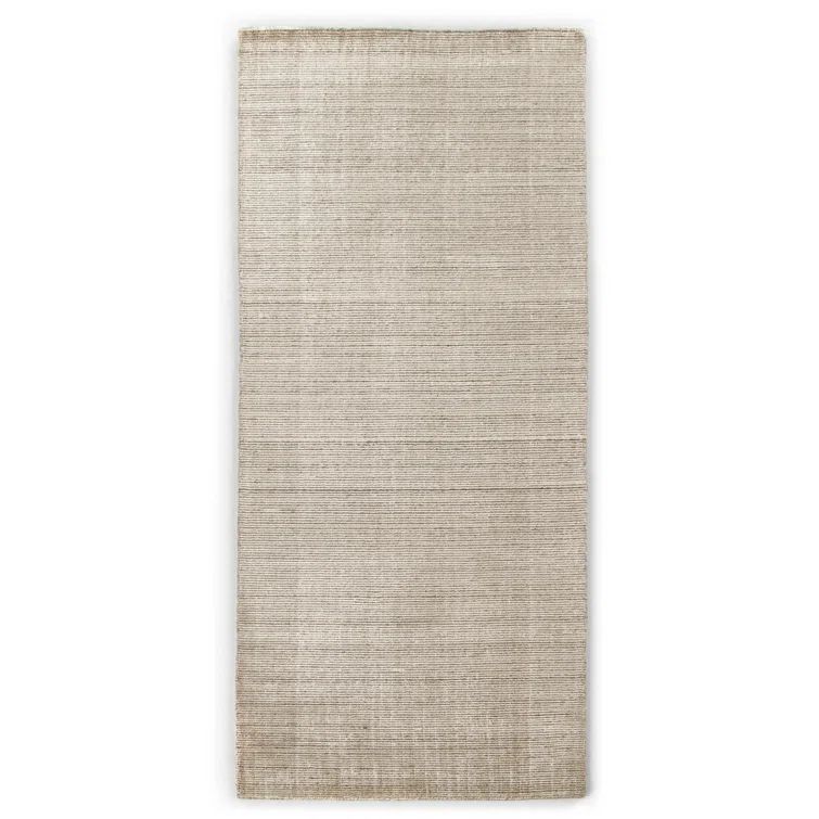 Amaud Brown and Cream Wool Blend Runner Rug 3' x 9'
