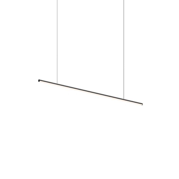 Fino Ultra-Thin LED Pendant Light in Satin Black for Indoor/Outdoor