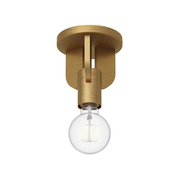 Claire Aged Gold Semi-Flush Mount Light Fixture