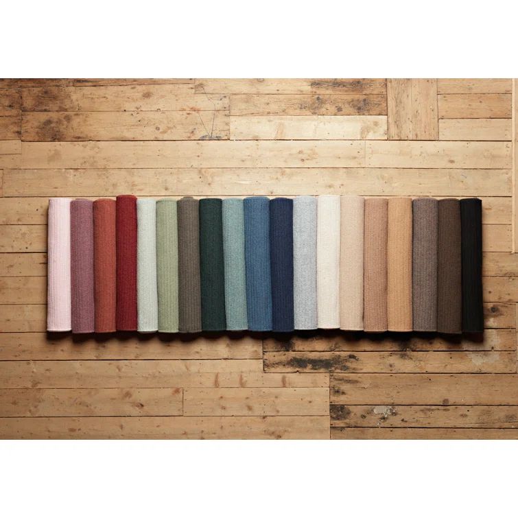 Handmade Black Wool Blend Reversible Runner Rug 2' x 12'