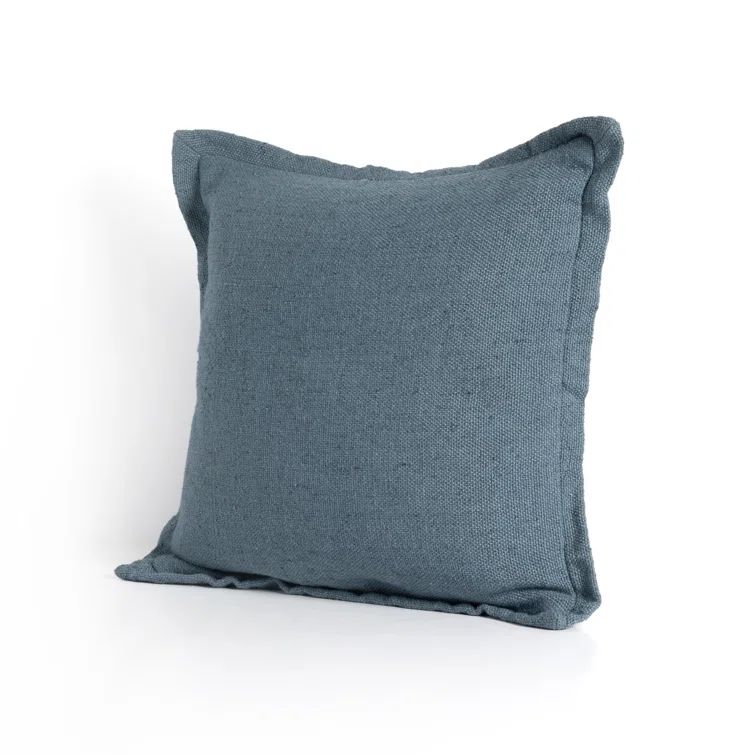 Lake Blue Square Reversible Outdoor Throw Pillow
