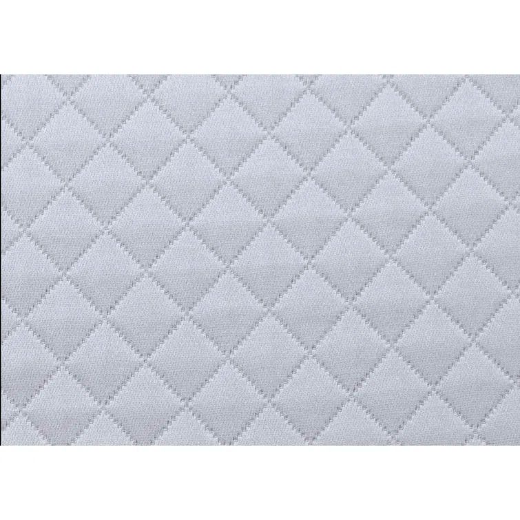 Timeless Diamond Piqué Matelassé Cotton Coverlet in Tin