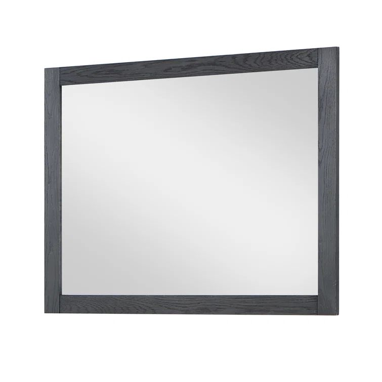 Ivy 48" Rectangular Dark Wood Bathroom Wall Mirror
