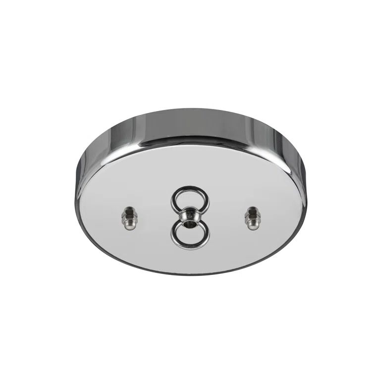 Chrome Contemporary Ceiling Fixture Canopy Kit, 5-1/8" Diameter