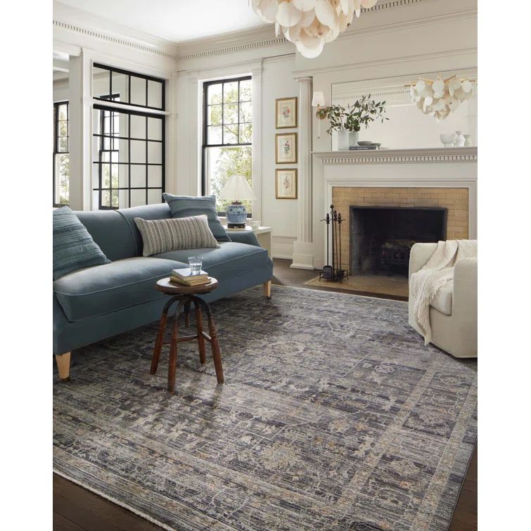 Handmade Gray Synthetic Stain-resistant Rectangular Area Rug