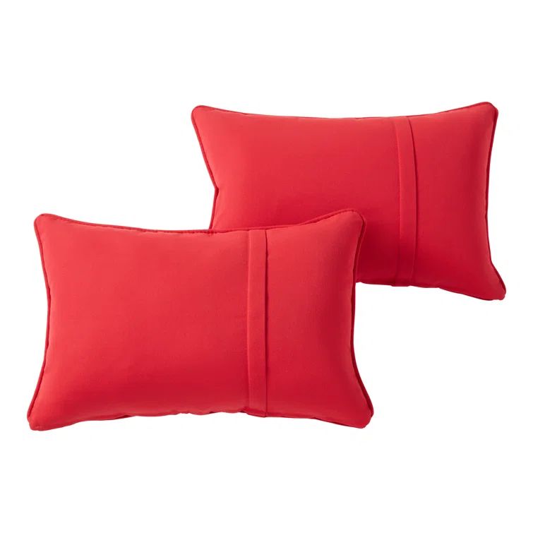 Jockey Red Sunbrella Outdoor Rectangle Throw Pillow Set