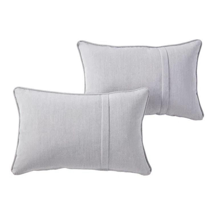 Sunbrella Granite Rectangular Outdoor Throw Pillow Set