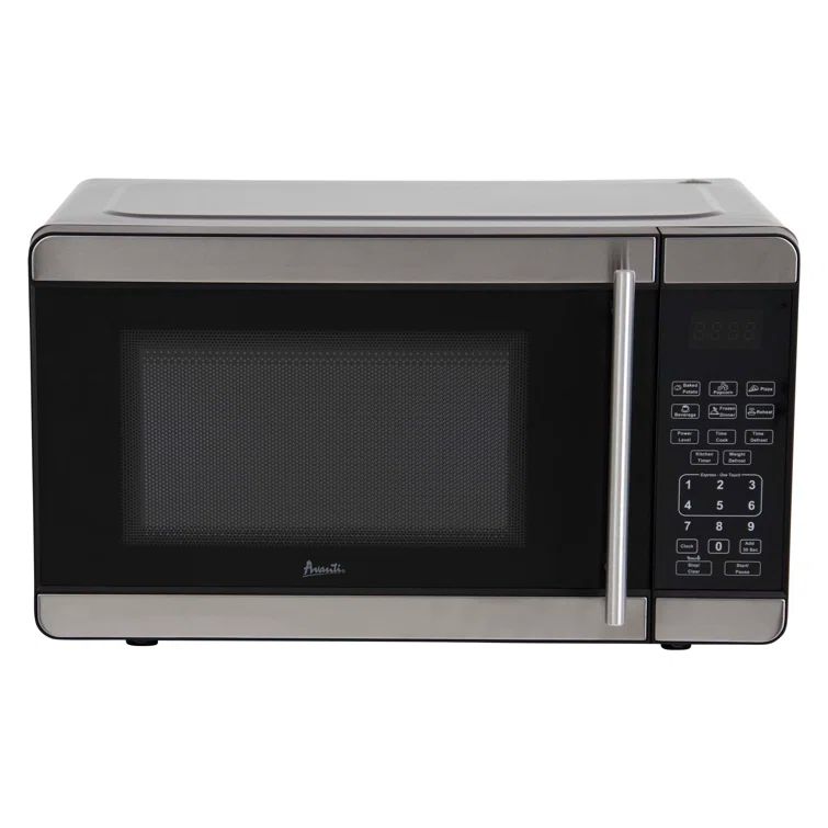 Avanti 0.7 cu ft Stainless Steel and Black Countertop Microwave Oven