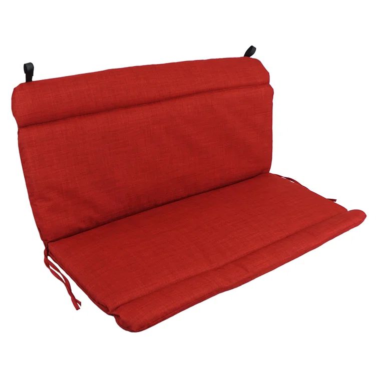 Paprika Red Polyester Outdoor Chaise Lounge Cushion