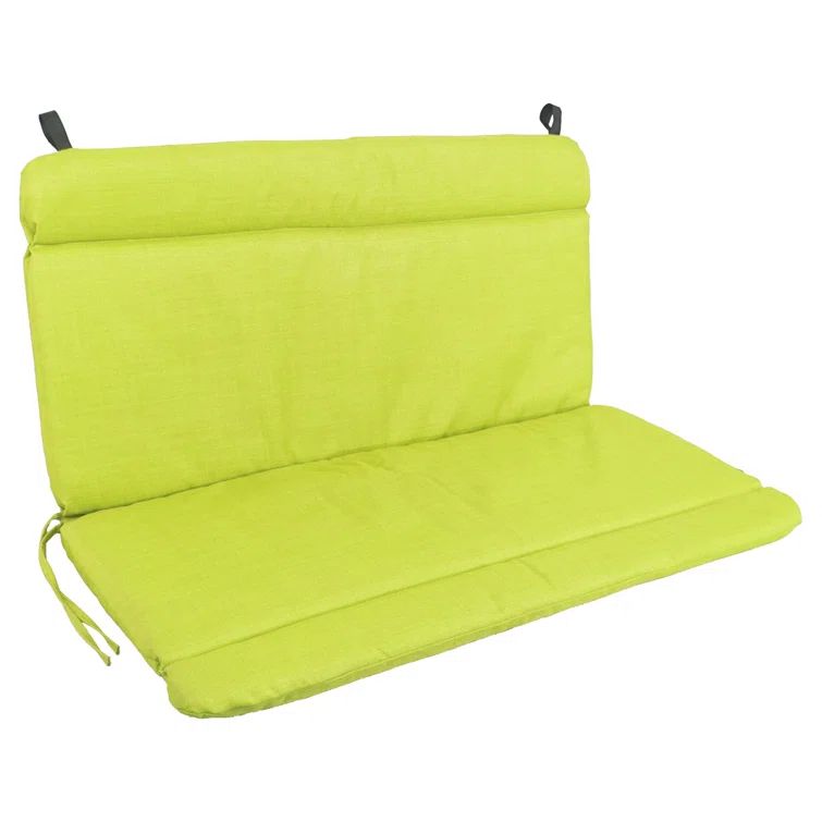 Lime Green Polyester Outdoor Chaise Lounge Cushion