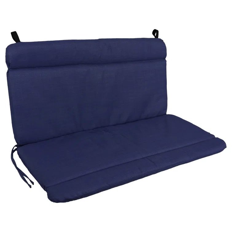 Azul Blue Polyester Outdoor Chaise Lounge Cushion