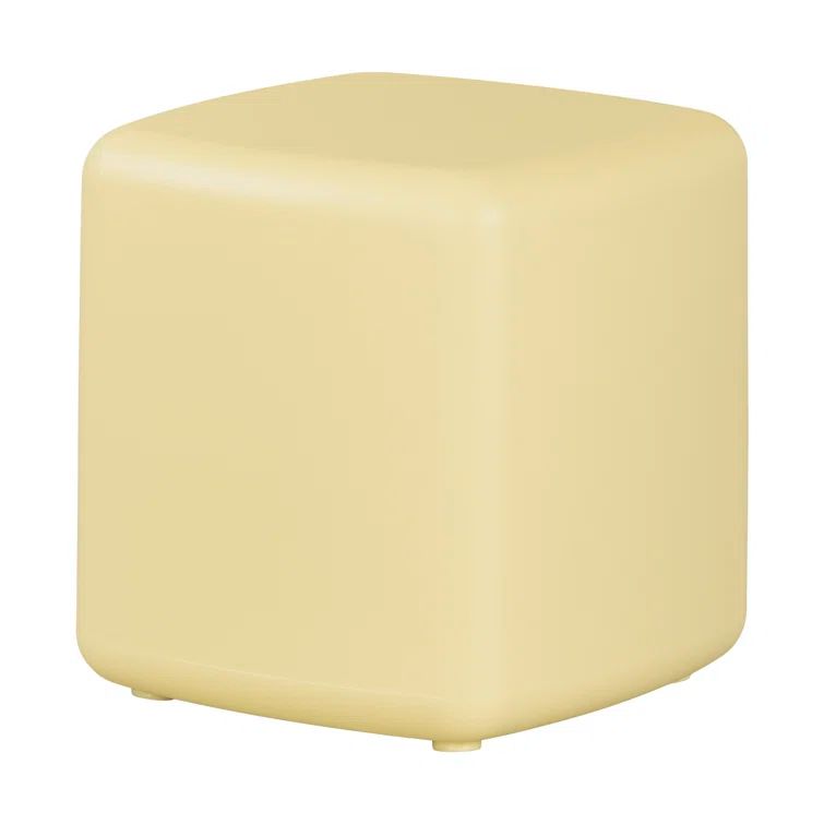 Dalya 16'' Light Yellow Plastic Outdoor Side Table