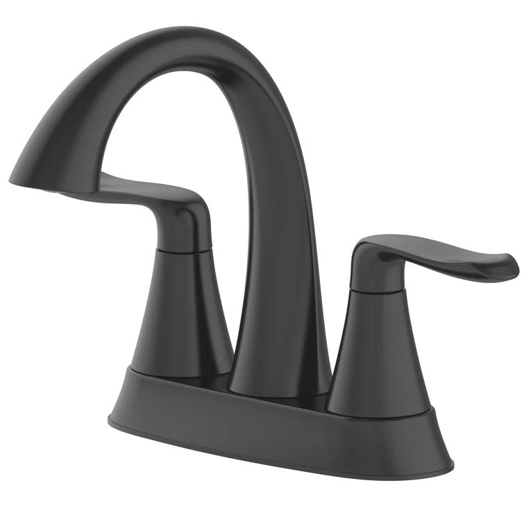 Piccolo Matte Black Metal 4-Inch Centerset Bathroom Faucet