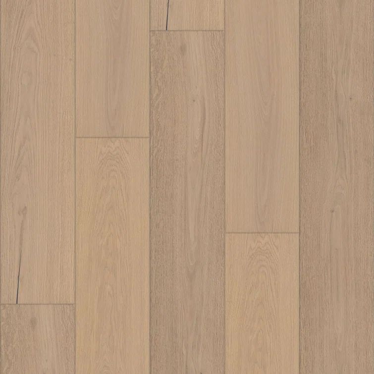 White Oak 9.45" Wide Wire Brushed Engineered Hardwood Flooring