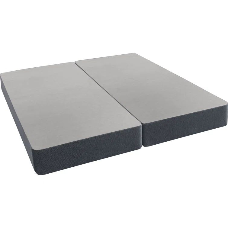 Standard King Gray Spruce and Steel Mattress Foundation