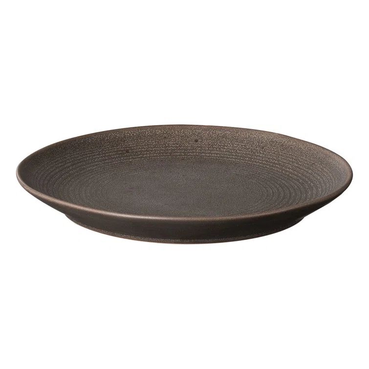 Espresso Ceramic Minimalist Dinner Plate with Semi-Matt Glaze