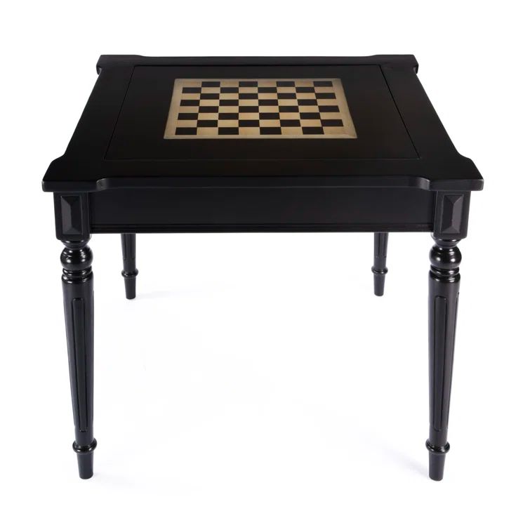 Black Square Wood Multi-Game Card Table