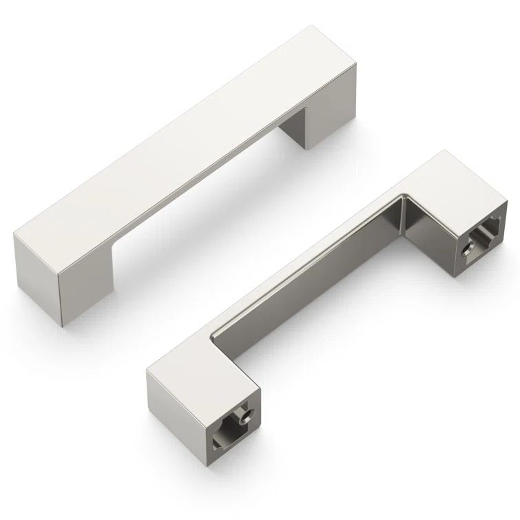 Satin Nickel 3 3/4" Square Cabinet Drawer Pulls
