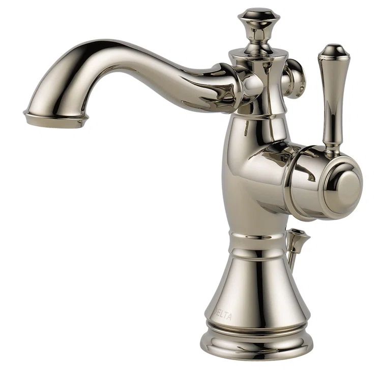 Polished Nickel Modern Single Handle Bathroom Faucet
