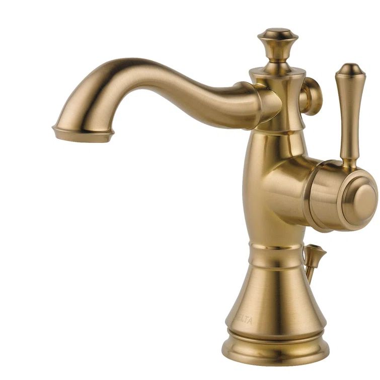 Champagne Bronze Single Handle Bathroom Faucet