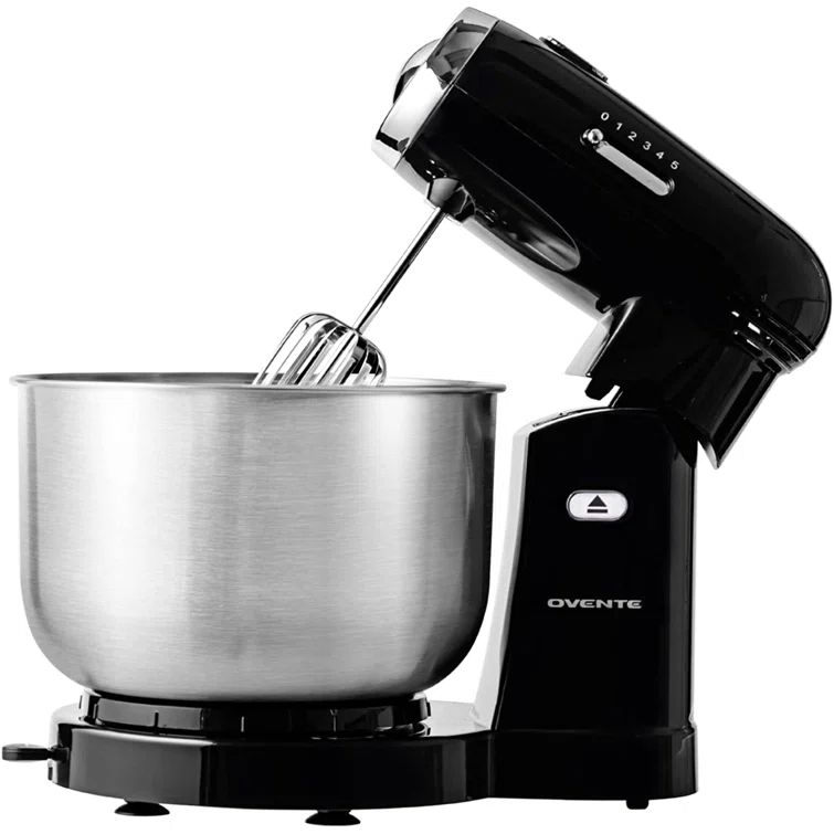 White Compact Stainless Steel 3.5-Quart Stand Mixer with Variable Speed