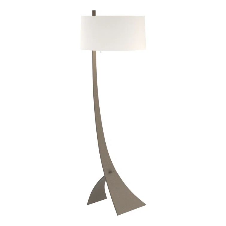 Dark Smoke & Natural Anna 58.5'' LED Floor Lamp