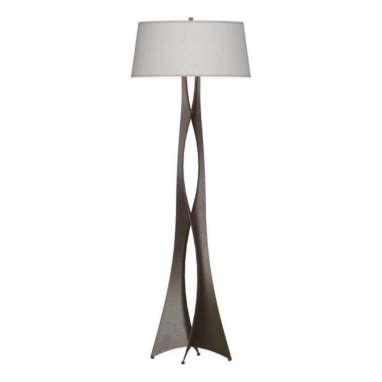 Flax and Dark Smoke Infinity Floor Lamp