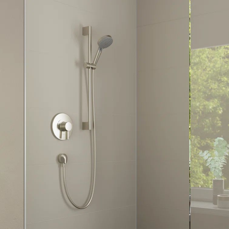Brushed Nickel High Pressure Handheld Shower Head with 2-Spray Options