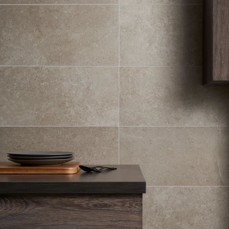 Iris Large Matte Porcelain Floor and Wall Tile in Ivory