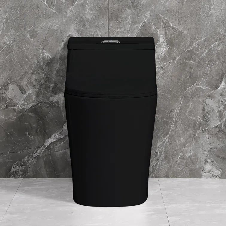 Matte Black Elongated Dual Flush High Efficiency Toilet