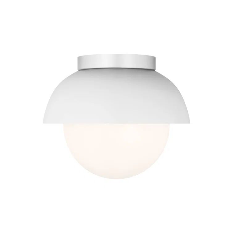 Matte White Opal Glass 1-Light Flush Mount