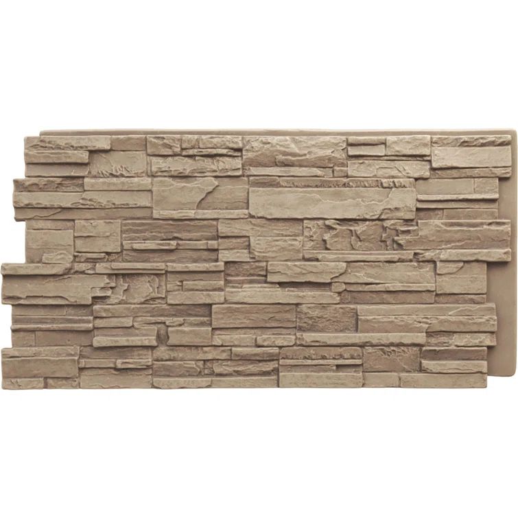 Valley Spring Faux Stone Panel in Light Brown