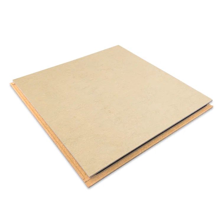 Barbados Beige 12"x12" Waterproof Laminate Flooring with Cork Backing