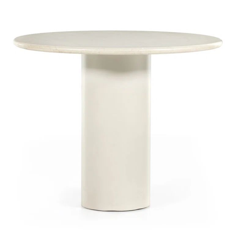 Belle Round Cream Marble Dining Table