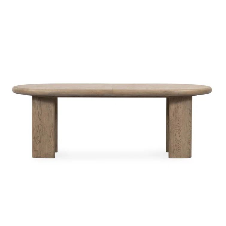 Jaylen Oval Extendable Light Brown Oak Dining Table