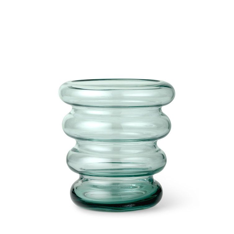 Mint Green Geometric Glass Table Vase